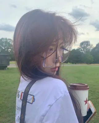 セミロング カラー レイヤー/柔色 カラー/SAkiのヘアスタイル