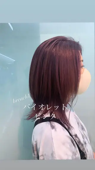 ミディアム カラー 似合わせカラー/艶 髪質改善/ヨシザキのヘアスタイル