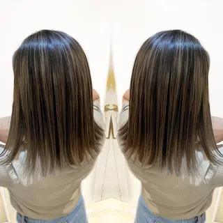 セミロング カラー ご予約 宜しくお願いします！のヘアスタイル