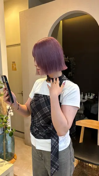 ショート カラー Rinon所属・沖 真琴のヘアスタイル