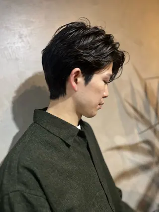 パーマ メンズ 赤木蓮/メンズ特化 パーマ/ハイトーンのヘアスタイル