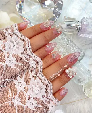 ネイル 23時まで❤︎韓国、 ワンホンネイルのネイルデザイン