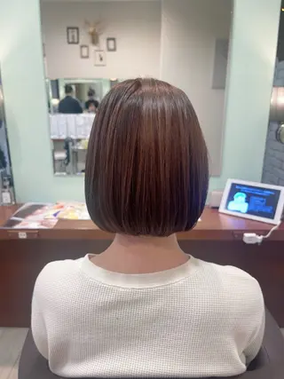 ショート カラー 縮毛矯正・髪質改善・ ストレート🌻ゆいのヘアスタイル