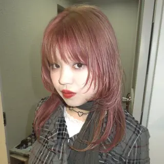 セミロング カラー タマキ/似合わせ カット/Wカラーのヘアスタイル