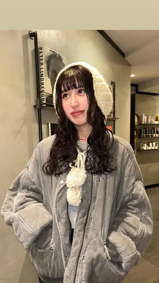 ロング カラー パーマ タナカ カナ🫧のヘアスタイル