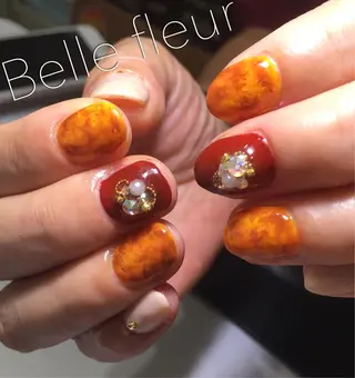 ショート ネイル Belle fleurのネイルデザイン