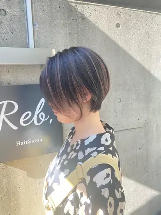 ショート カラー ネイル マツエク・マツパ 中山 天地のヘアスタイル