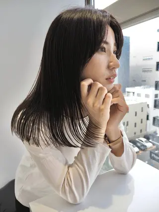 ミディアム 名駅/大人可愛い /艶髪/流音のヘアスタイル
