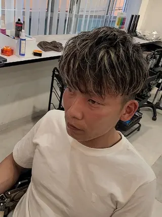 ミディアム カラー メンズ Lapis 名古屋駅前店所属・LEN名古屋/パーマ 海外ヘア/メンズ特化のヘアスタイル