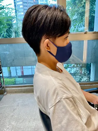 ショート メンズ 大人可愛いレイヤー 大田のヘアスタイル