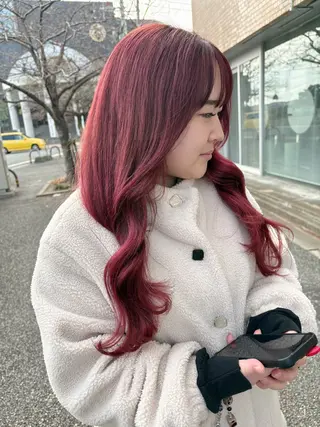ロング カラー 井手 素子のヘアスタイル