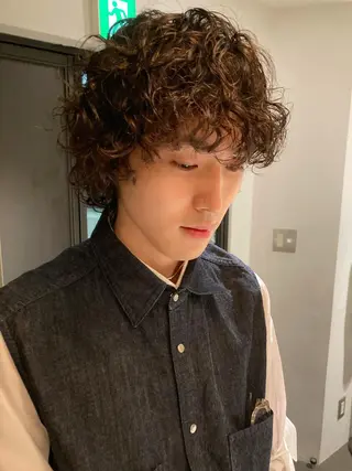 パーマ メンズ 🛑柔らか透明感 カラー🛑大谷のヘアスタイル