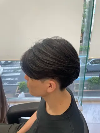 ショート パーマ メンズ 🐥くまがい💛 ダブルカラー／パーマのヘアスタイル