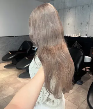 ミディアム rina／ベージュ ワンホン/韓国ヘアのヘアスタイル