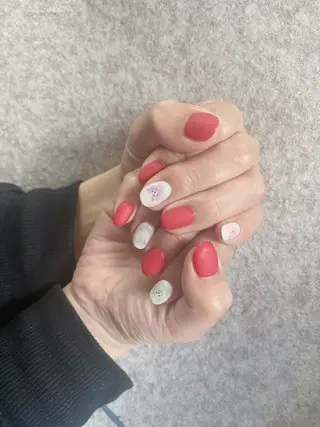 ネイル I-nailロング /ワンホン/キラキラのネイルデザイン