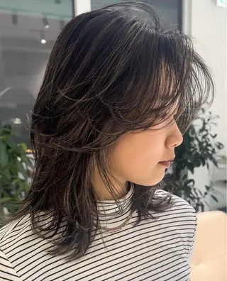 ミディアム 村上 奈乃果のヘアスタイル