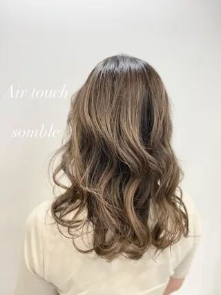 セミロング カラー opus 店長大和 レイヤー/赤み消しのヘアスタイル