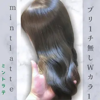 ミディアム カラー 🫧顔周りレイヤー/ ウルフ/縮毛/白倉のヘアスタイル