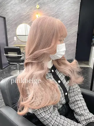 ロング カラー エクステ🩵ブリーチ 韓国ヘア🩵KAEのヘアスタイル