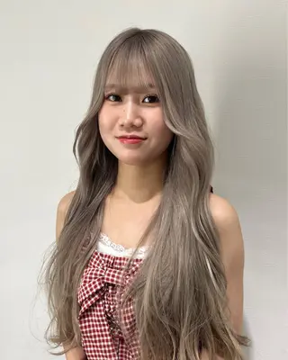 ロング カラー 似合わせ前髪／ 小顔カット🎀そうのヘアスタイル