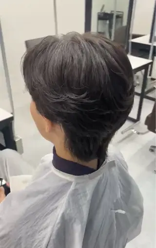 ミディアム パーマ メンズ ウルフ/毛流れ/ アイロン風/AOTOのヘアスタイル