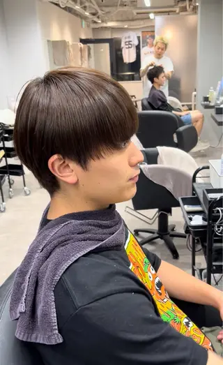 ショート パーマ、縮毛矯正特化 松本真那斗のヘアスタイル