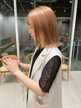 ミディアム 栗原 瑞稀のヘアスタイル