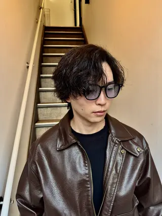 パーマ メンズ コイデ リュウセイのヘアスタイル