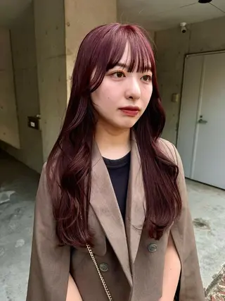 ロング カラー 松本優香/ボブ/ダ ブルカラー/髪質改善のヘアスタイル