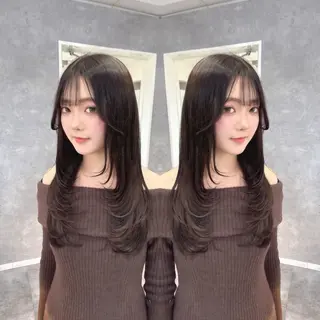 ロング カラー 💎レイヤーカット× 髪質改善💎後藤陸のヘアスタイル