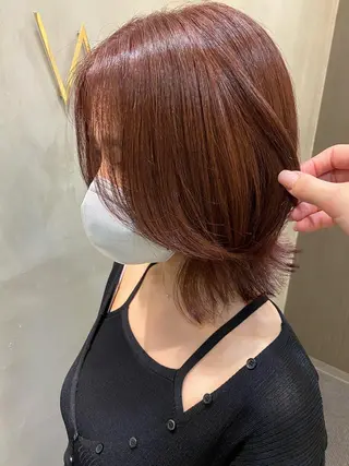 ミディアム カラー 韓国×髪質改善カラー 💎hinaのヘアスタイル