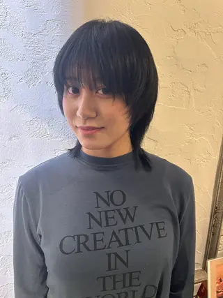 ミディアム 村瀬 浩司のヘアスタイル