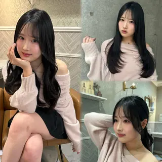 ロング レイヤー/顔周り /ボブ/銀座/サラのヘアスタイル