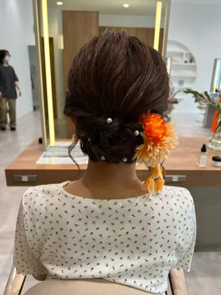 ヘアアレンジ 一ノ瀬 蘭のヘアスタイル