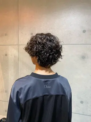 ショート パーマ メンズ マッシュウルフ ボブ Hirotoのヘアスタイル