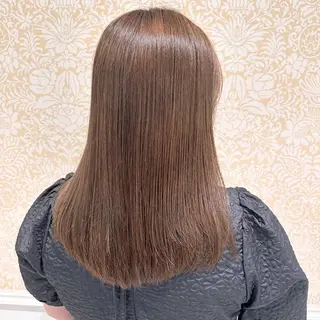 セミロング カラー 髪質改善カラー💎 オオネヨシナリのヘアスタイル