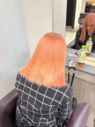 セミロング ミルクティー/ピンク /ブロンド 咲良のヘアスタイル