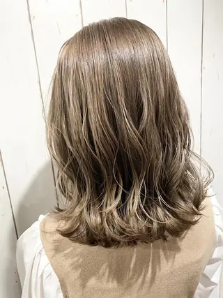 ミディアム カラー パーマ ヘアアレンジ RecheRche【池袋】所属・👑指名率No.1 👑坂口飛翔のヘアスタイル