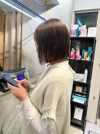 ショート カラー 艶カラー 🤍🫧/makoのヘアスタイル