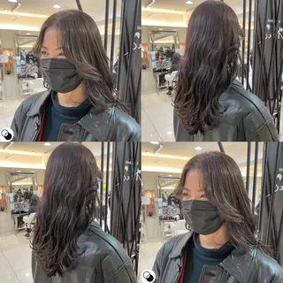 セミロング カラー ヘアアレンジ HARUKI MINATO Japan SENDAI所属・🌈【透明感・韓国 ヘア】がっきー🌈のヘアスタイル