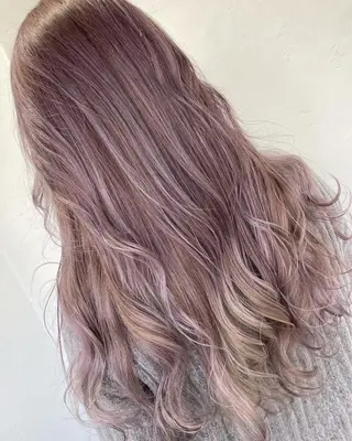 ロング カラー パーマ ブリーチ毛縮毛矯正 👑山口のヘアスタイル
