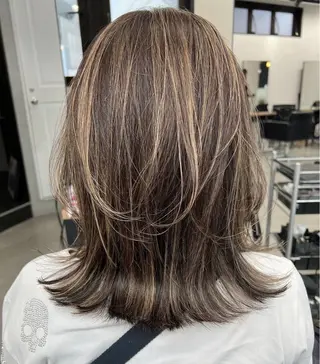 ミディアム カラー ☀️東京→岡崎☀️ ハイライト青山彪雅のヘアスタイル