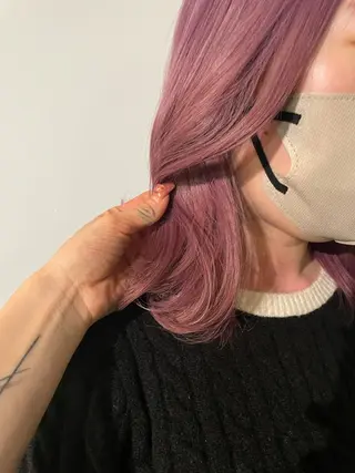 ミディアム カラー ヘアアレンジ キッズ ネイル マツエク・マツパ アイブロウ 透明感カラー/推しカ ラー☁️JURAのヘアスタイル