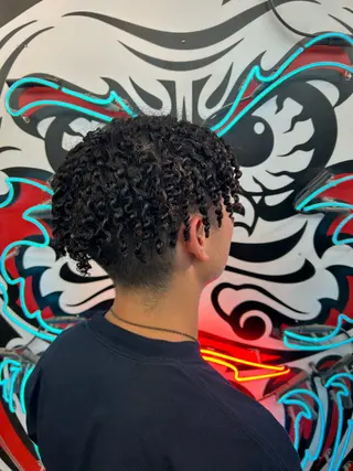 ショート パーマ ヘアアレンジ メンズ 藤田 希羅のヘアスタイル