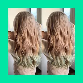 ロング カラー ✨艶ブリーチカラー ✨四ノ宮裕己のヘアスタイル