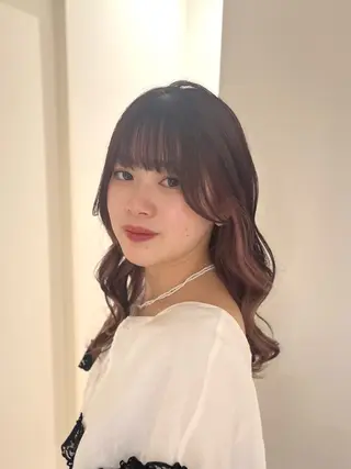 セミロング カラー 艶髪/アレンジ/ 野口緑のヘアスタイル