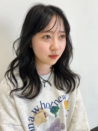 セミロング カラー 韓国風スタイル 🍓MIZUKI🍓のヘアスタイル