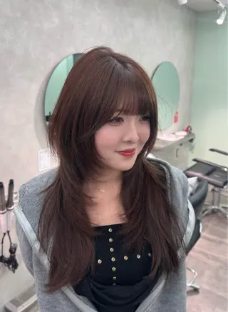 ロング カラー レイヤーカット職人 🇰🇷千葉韓国ヘアのヘアスタイル