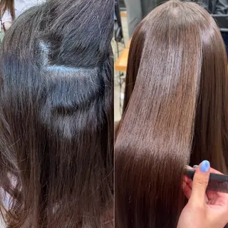 セミロング VIEW YOKOHAMA所属・透明感カラー ／kana‎🤍のヘアスタイル