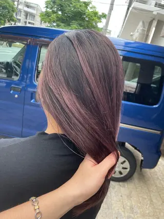 ミディアム andKおもろまち店 艶ダブルカラー✨のヘアスタイル